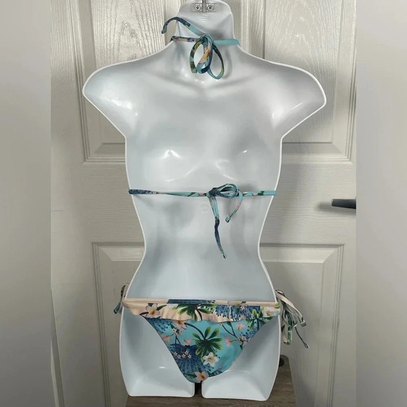 Tropical 🏝 Print Bikini Set‎ sz Large - Picture 5 of 7